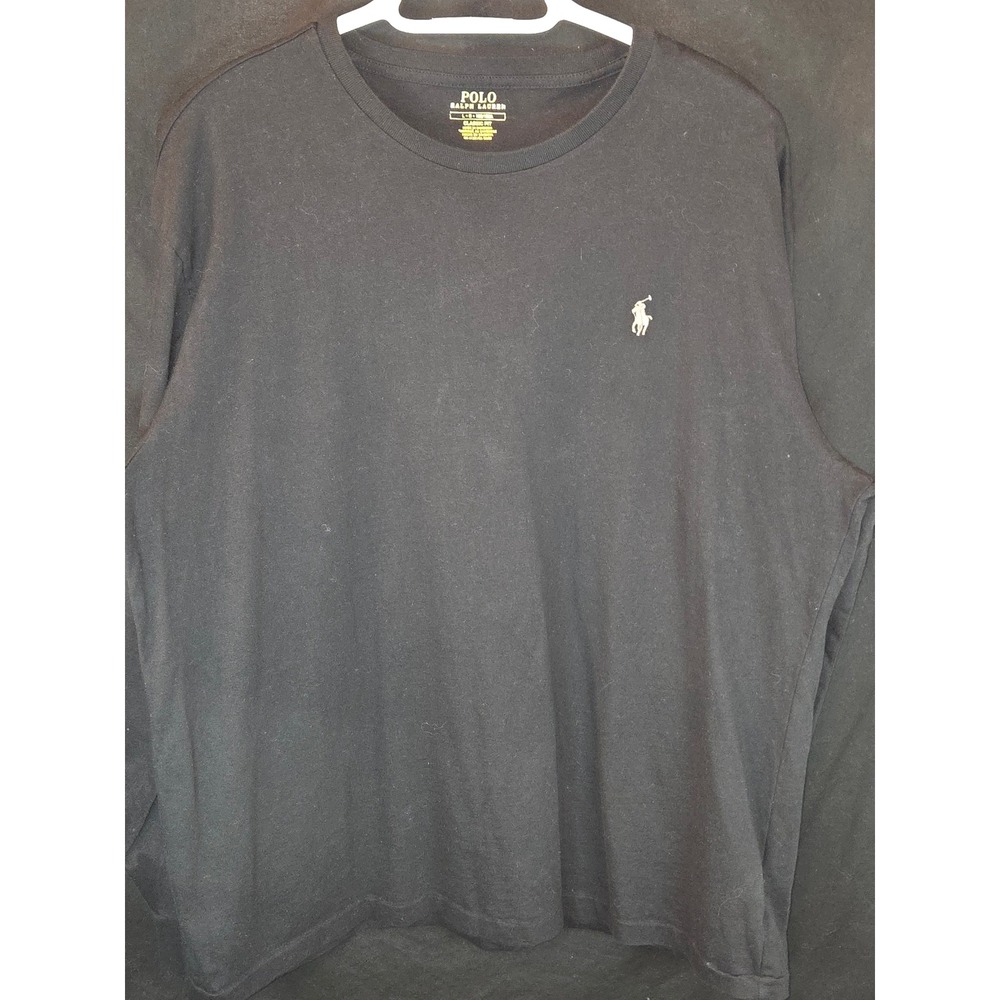 Polo Ralph Lauren Men Classic Fit Black Long Sleeve Crew‎ Neck T Shirt Size L